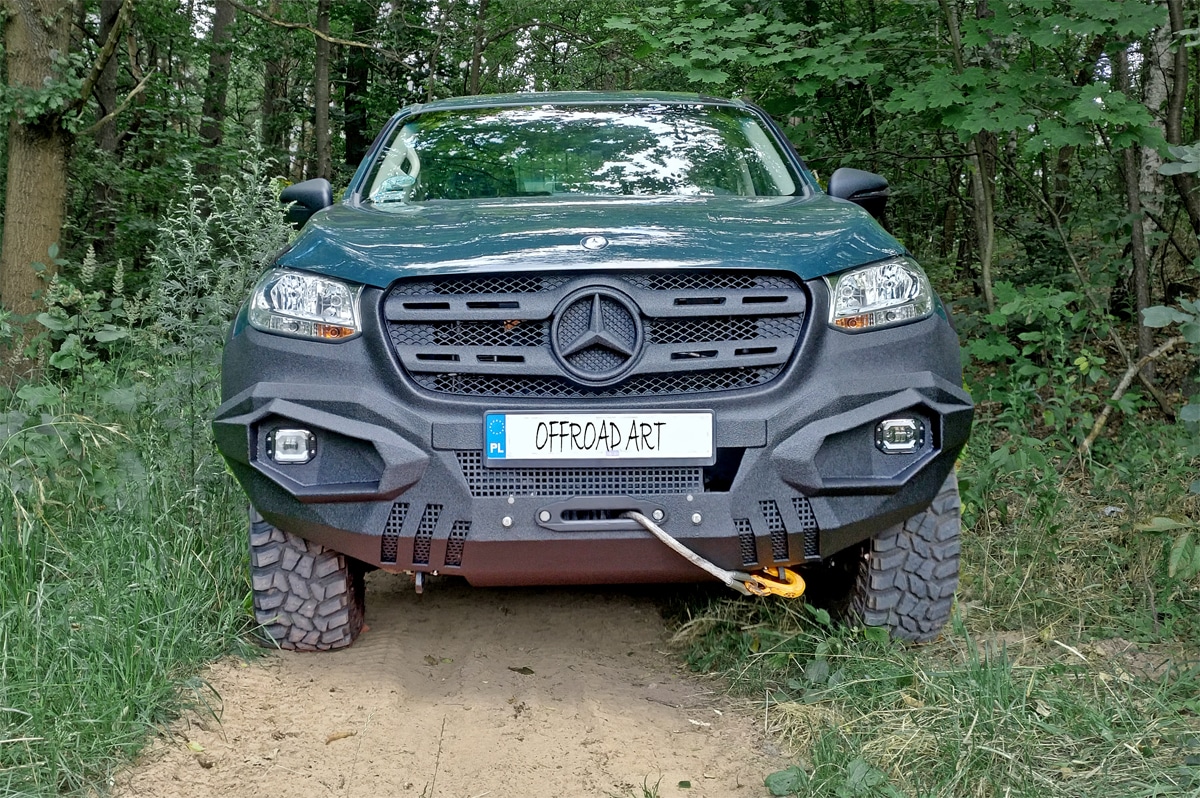 Mercedes X-Class zderzak stalowy z płytą pod wyciągarkę